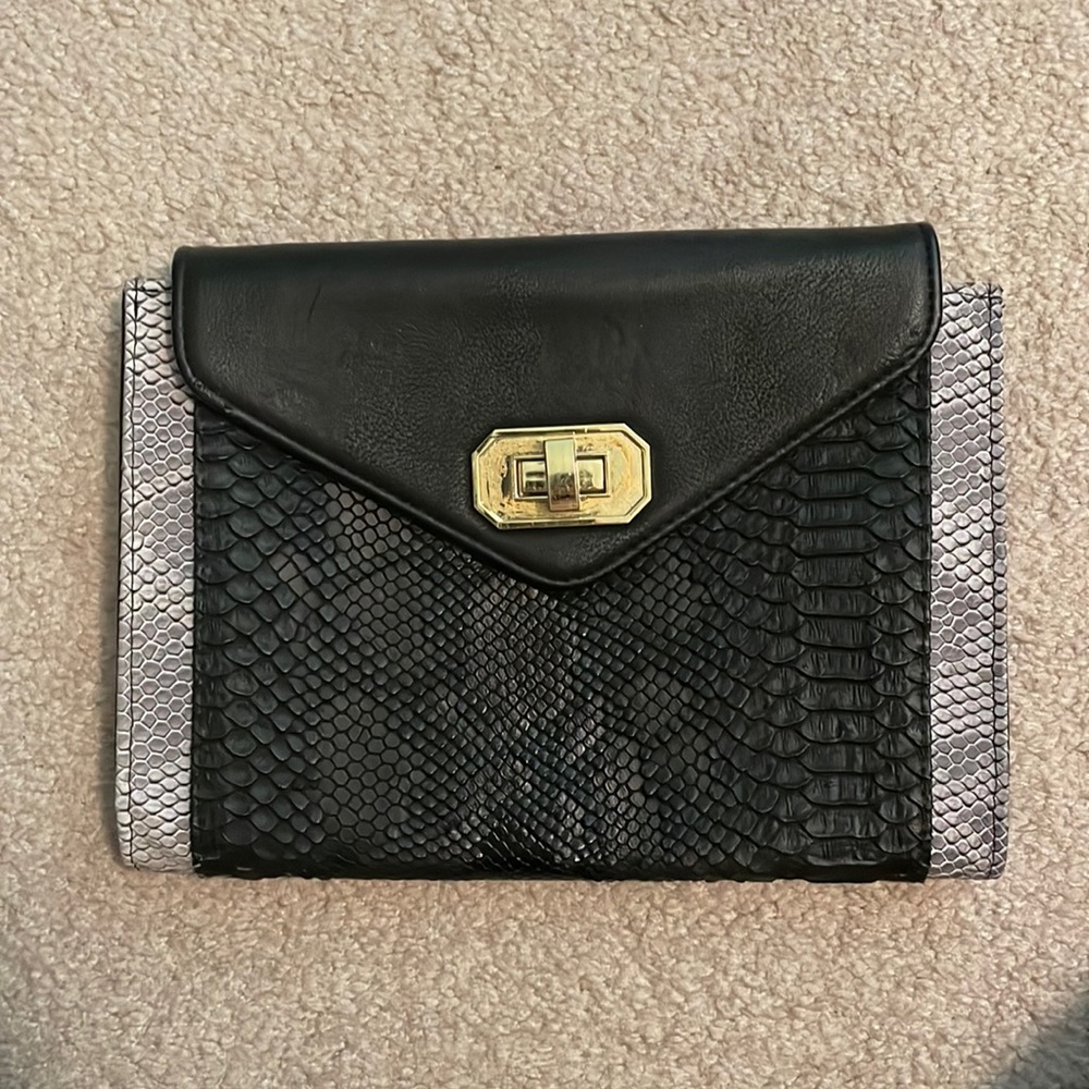 black envelope clutch